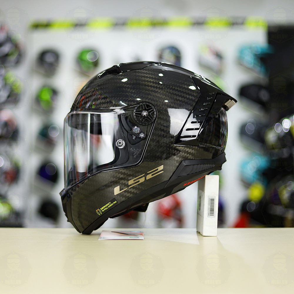 Mũ fullface LS2 FF805 CARBON FULL Bóng RACER + Tặng Kính Đen + Pinlock + Tearoff FREESHIP