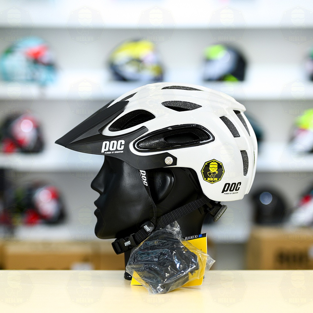 Nón Thể Thao POC P07 Trắng Bóng  Freesize FREESHIP