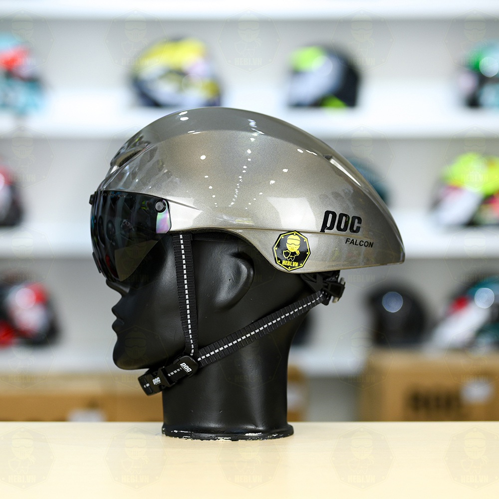 Nón POC Falcon Xám Titanium Bóng FREESHIP