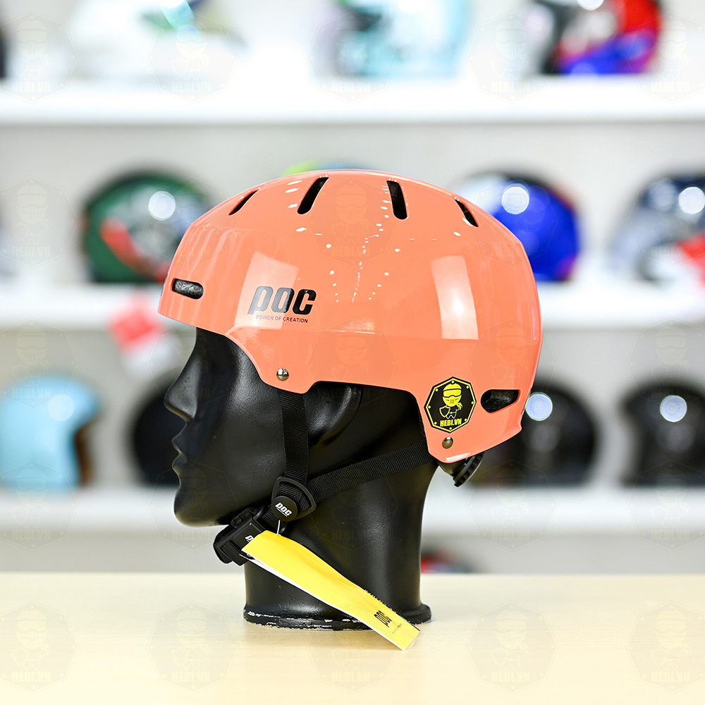 Nón Thể Thao POC P05 Freesize FREESHIP - Cam Sữa Nâu Bóng