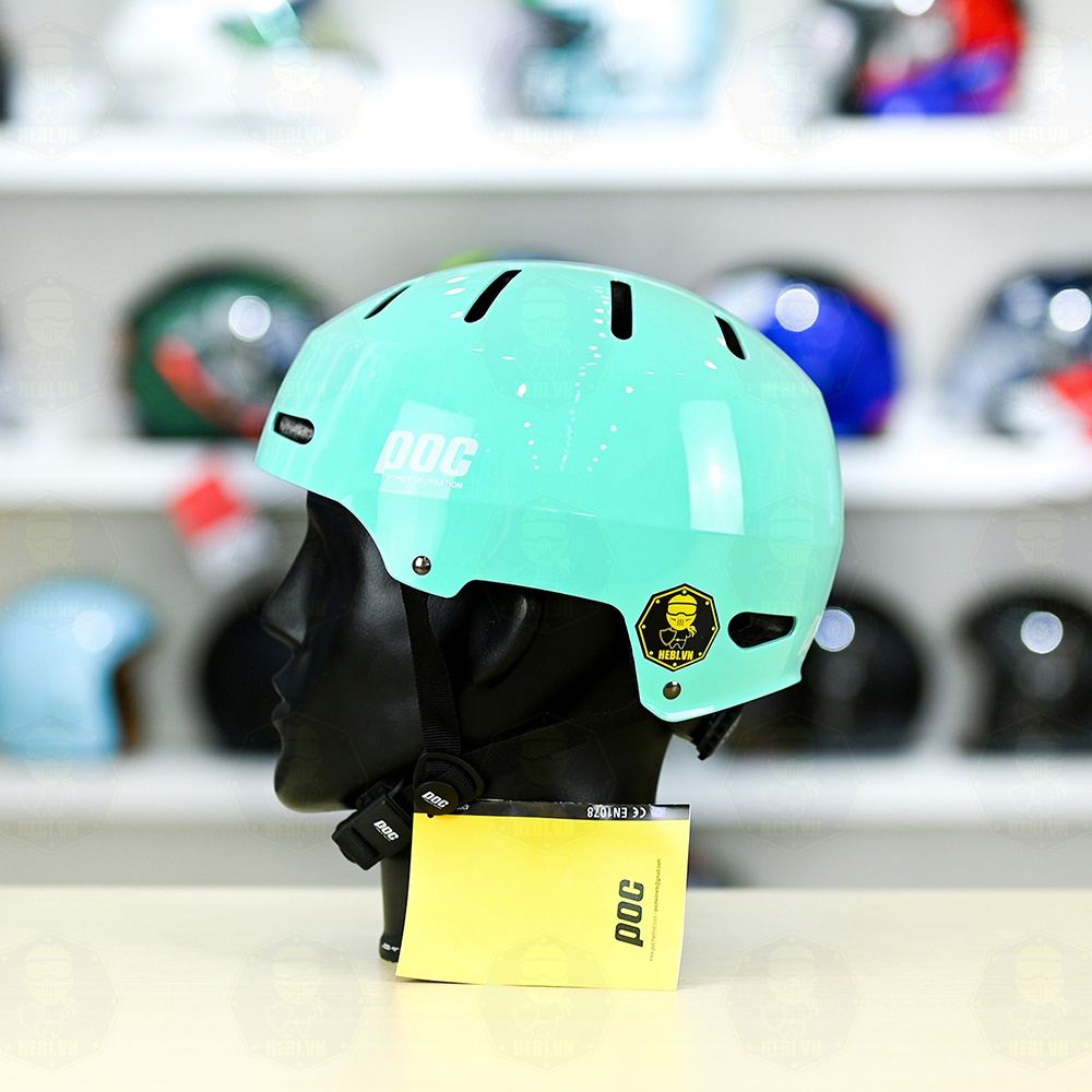 Nón Bảo Hiểm POC P05 Freesize FREESHIP - Xanh Ngọc Mint Bóng