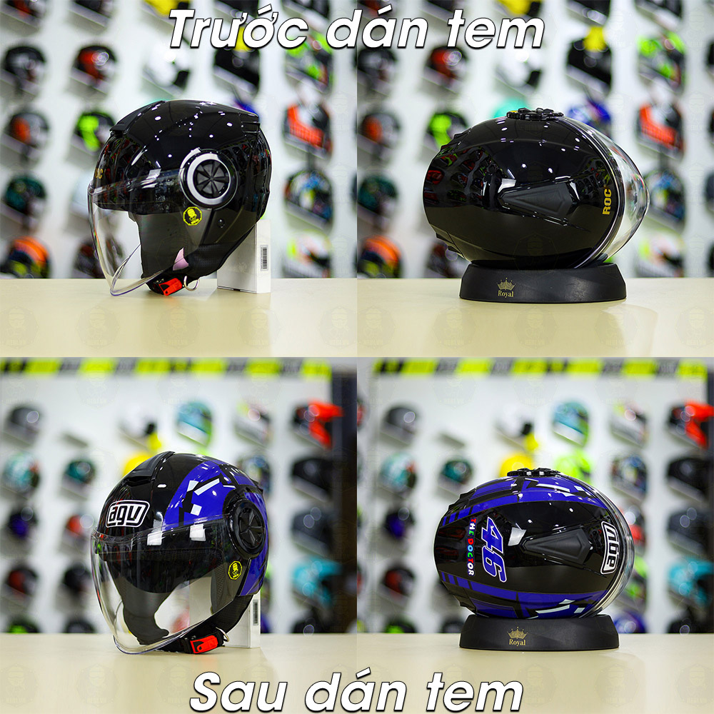 Tem Decal AGV Blade cho ROC 06 Xanh GP - Freeship