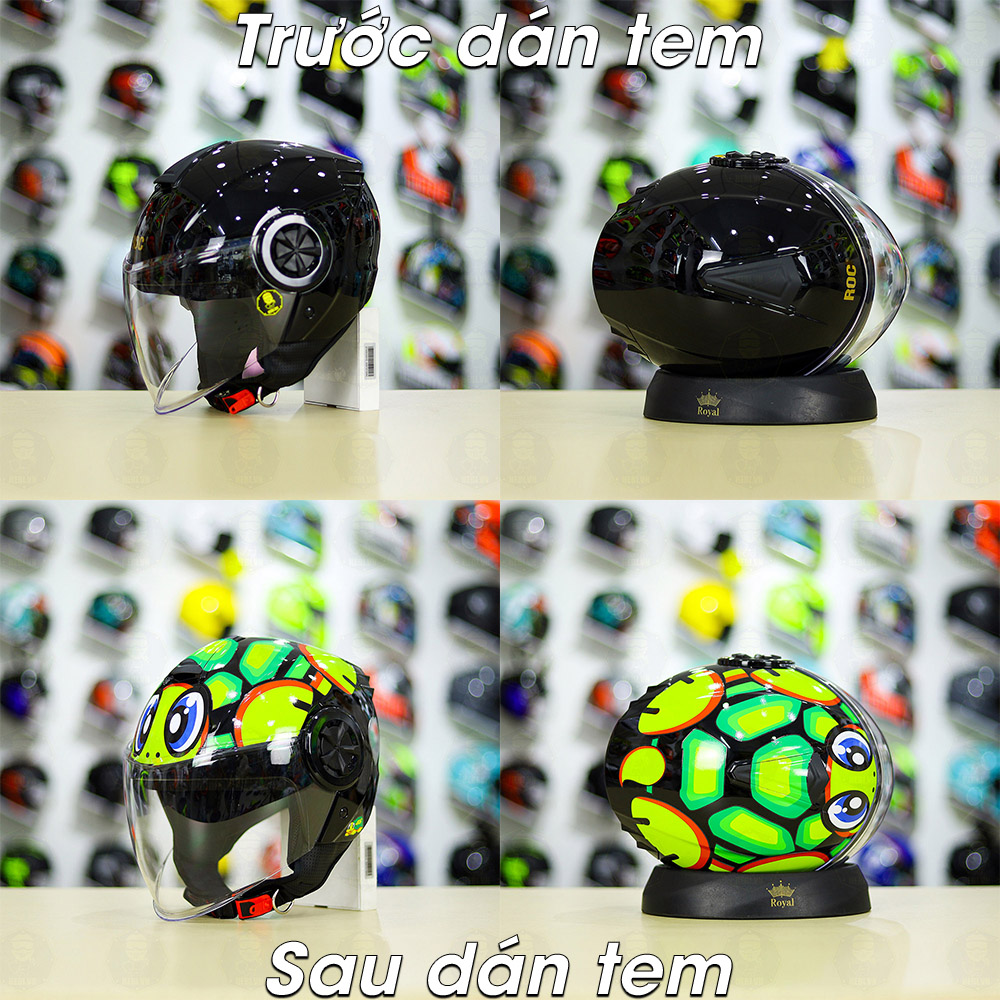 Tem Decal AGV Con Rùa cho ROC 06 - Freeship