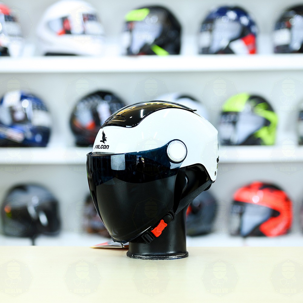 Nón 1/2 Falcon BEE Trắng Bóng FREESHIP