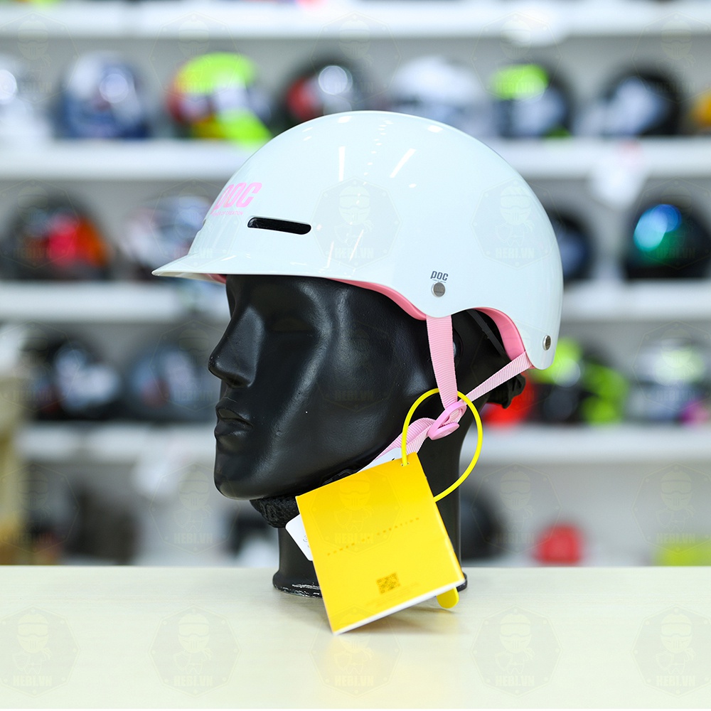 Nón POC CREATION P20 FREESHIP - Trắng Hồng