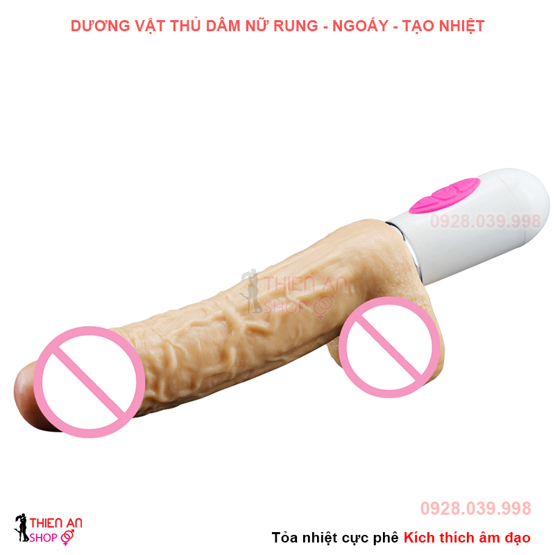 Dương vật giả có nhiệt tai thỏ có khả năng rung ngoáy vô âm đạo giúp đem lại cho bạn cảm giác vô cùng chân thích, điểm tạo nhiệt sẽ kích thích tiết dịch nhờn bôi trơn cho nữ giới