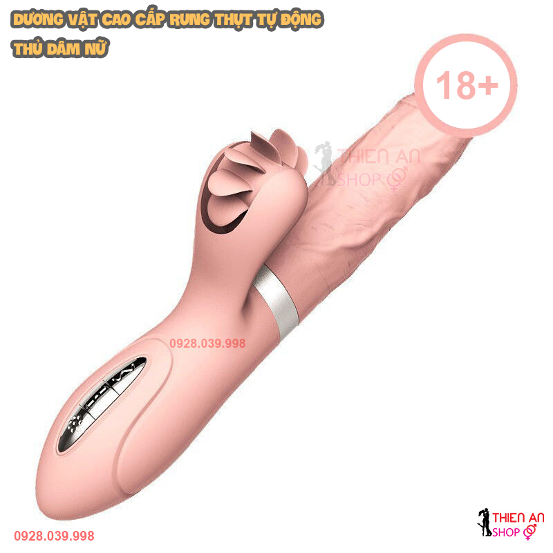 Đồ Chơi Tình Dục Cao Cấp Dương Vật Rung - Thụt - Tỏa Nhiệt Kích Thích Cả Trong Lẫn Ngoài âm đạo và hậu môn