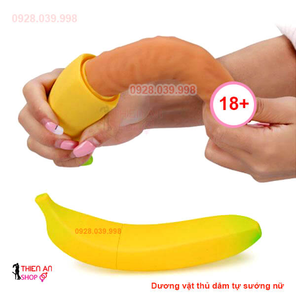 Dương vật giả trái chuối cầm tay rung 7 chế độ · Chức năng: Hỗ trợ chị em thủ dâm thỏa mãn sinh lý dễ dàng. · Chất liệu: Silicon mềm mại, thân có gân nổi