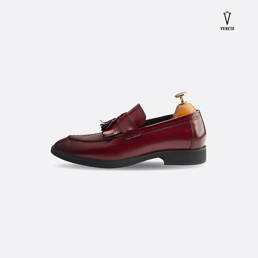 Giầy da Loafer Cherry chỉ nổi