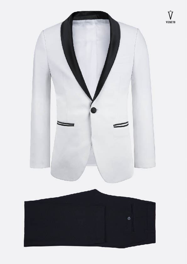 Áo vest phối thân đen trắng giao khuy AV396 - depazi
