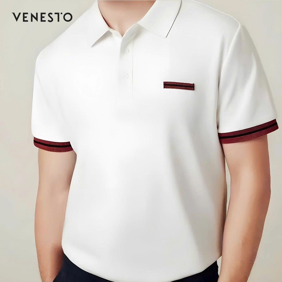 Áo polo Trắng phối cổ 25-02