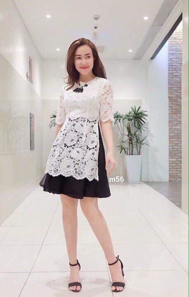 Váy Đầm Xoè Hoa Tone Hồng 3D Đẹp Sang Trọng Cao Cấp Akina Dress