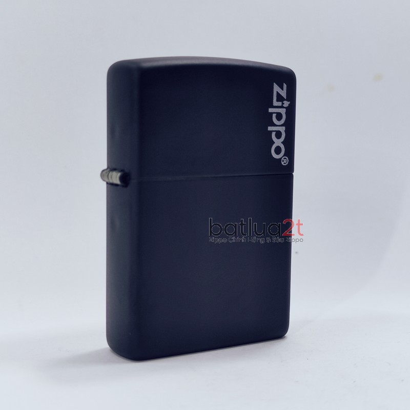 Zippo Black Matte Zippo Logo 218ZL Zippo Sơn Đen Tỉnh Điện Khắc Logo