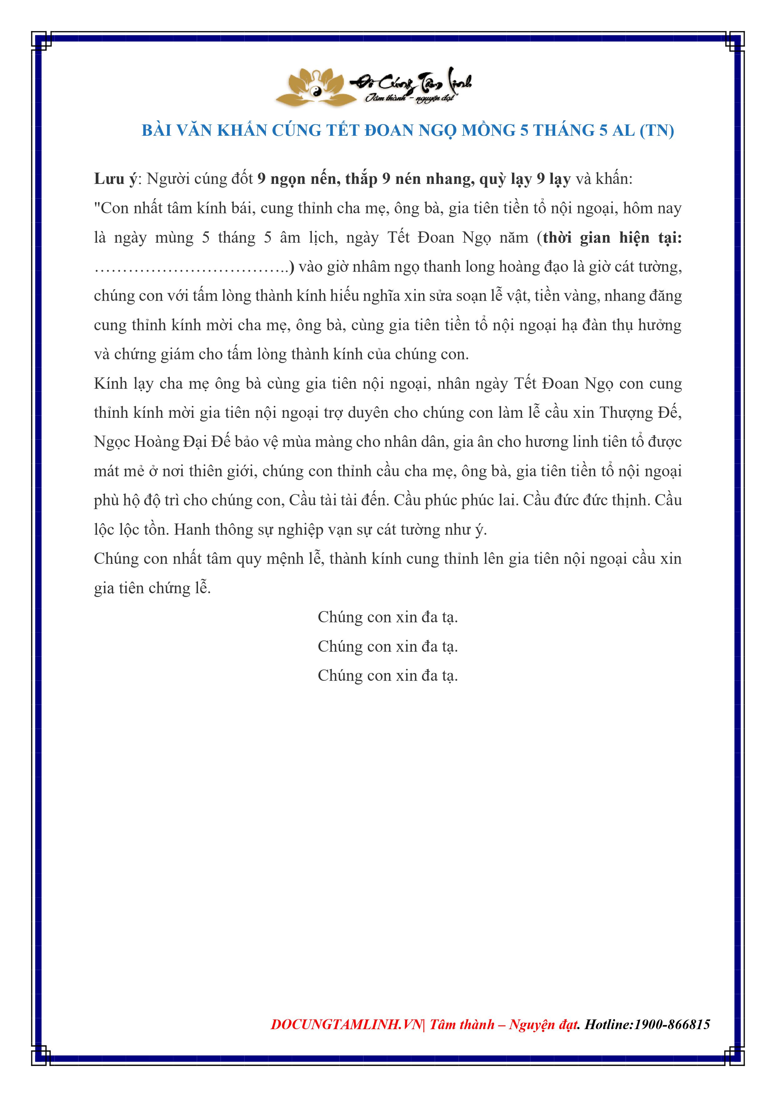 Tổng Hợp Văn Khấn - Những Mẫu Văn Khấn Quan Trọng Trong Các Nghi Lễ Cúng