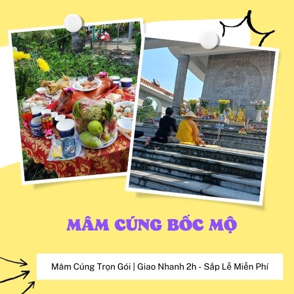 Mâm Cúng Bốc Mộ Tại Nghĩa Trang Bình Dương