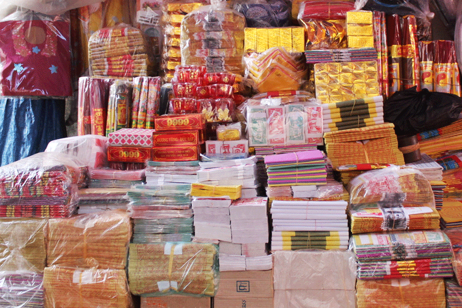 Bộ giấy vàng mã cúng rằm