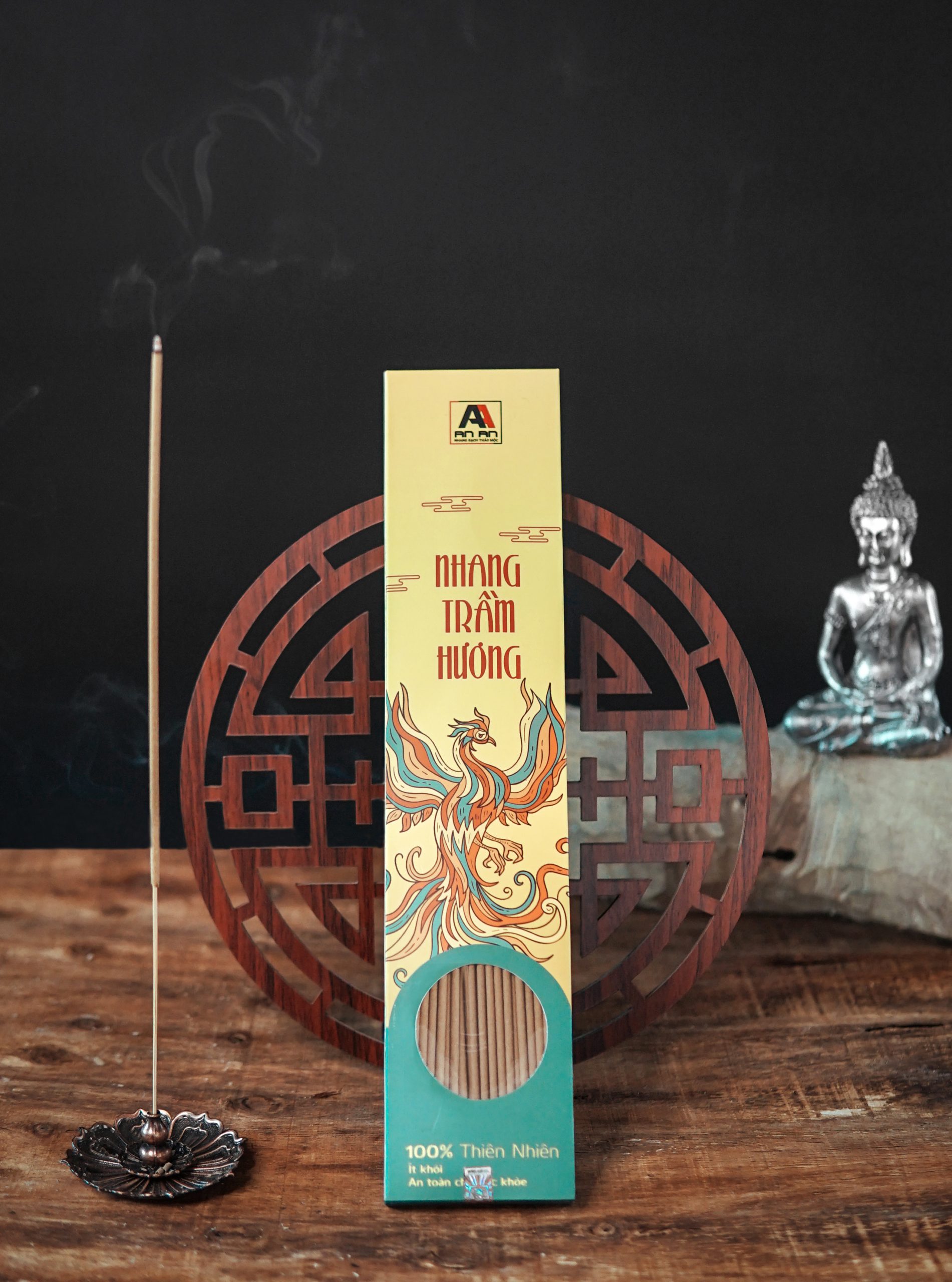 Nhang trầm hương hộp ~ 100 cây (Dài 40 cm)