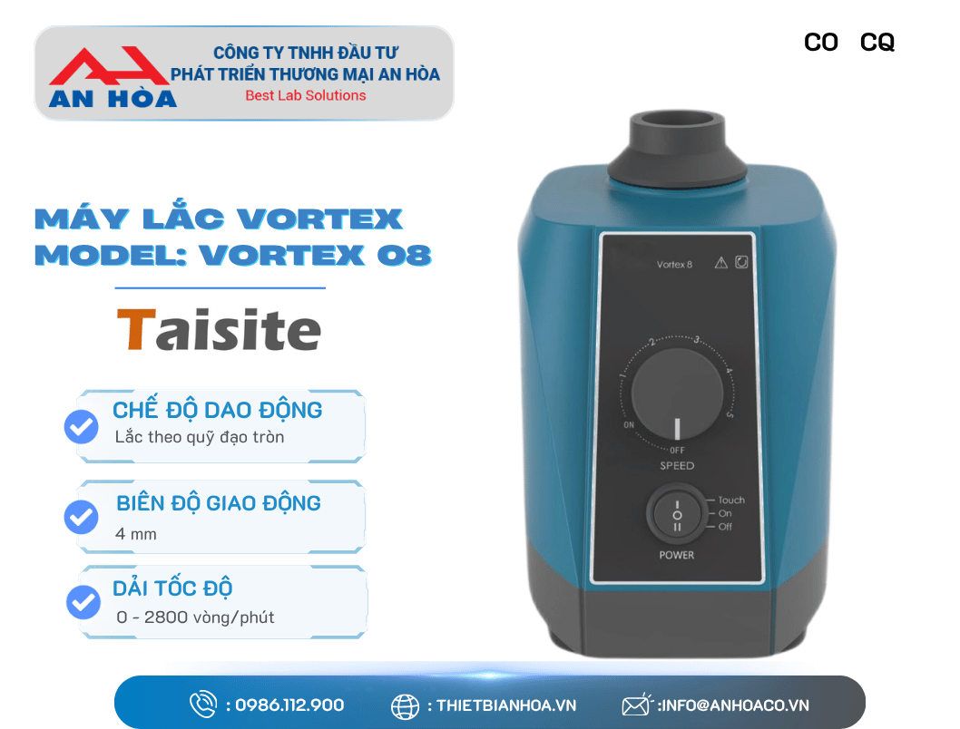 Máy lắc Vortex (Máy lắc ống nghiệm) VORTEX 08 hãng: Taisite/Trung Quốc