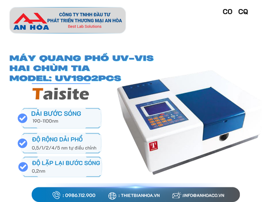 Máy quang phổ UV-VIS hai chùm tia model UV1902PCS hãng TaisiteLab/Mỹ
