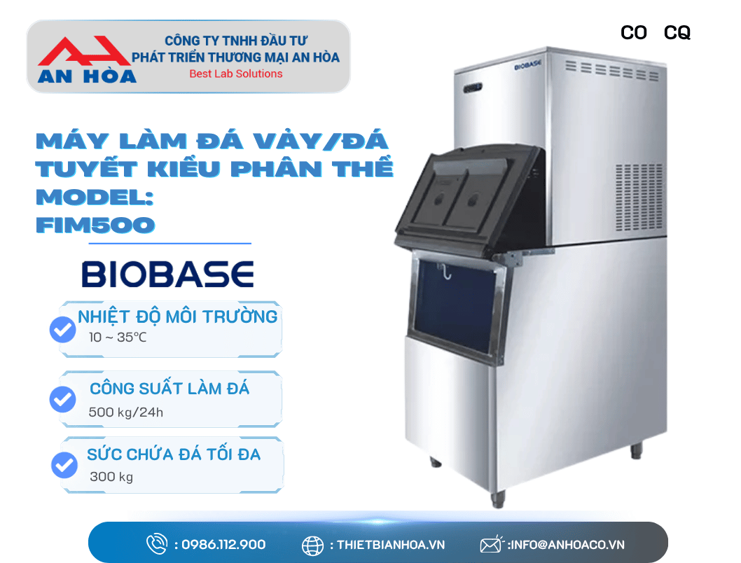 Máy làm đá vảy/đá tuyết FIM công suất 300-500kg hãng: Biobase/Trung Quốc