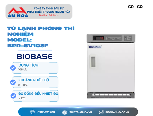 Tủ lạnh phòng thí nghiệm (Cửa xốp) hãng: Biobase/Trung Quốc