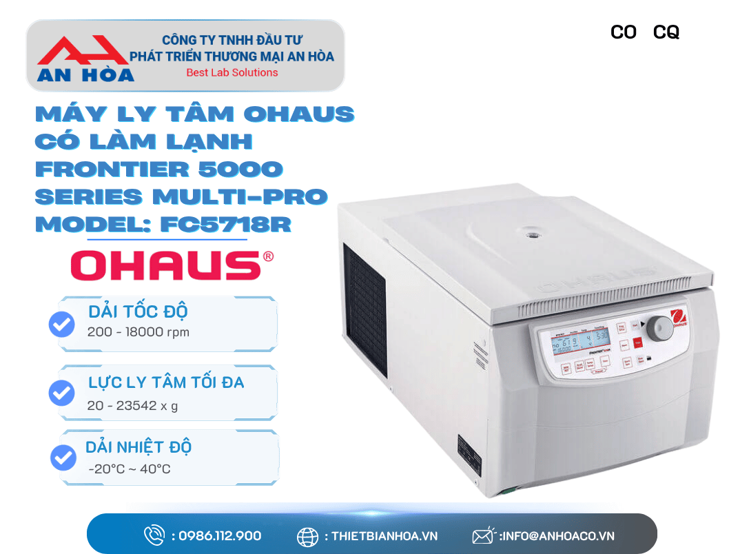 Máy ly tâm đa năng có làm lạnh FRONTIER™ 5000 SERIES Multi-pro hãng: Ohaus/Mỹ