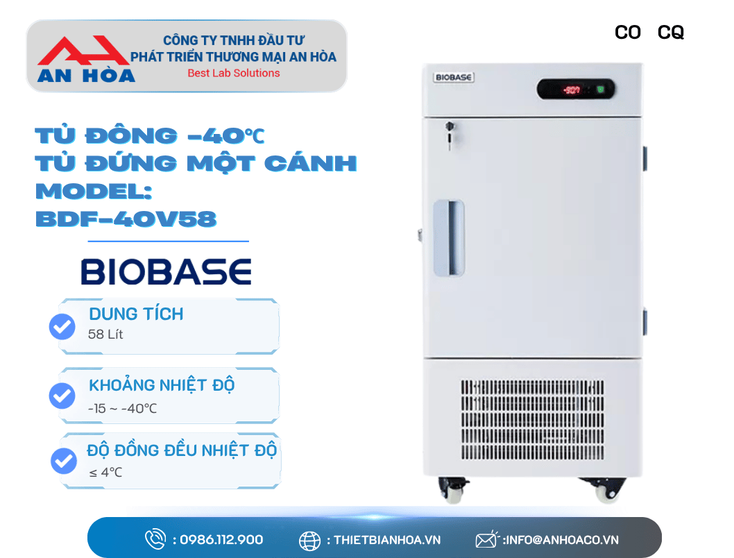 Tủ đông -40°C hãng: Biobase/Trung Quốc