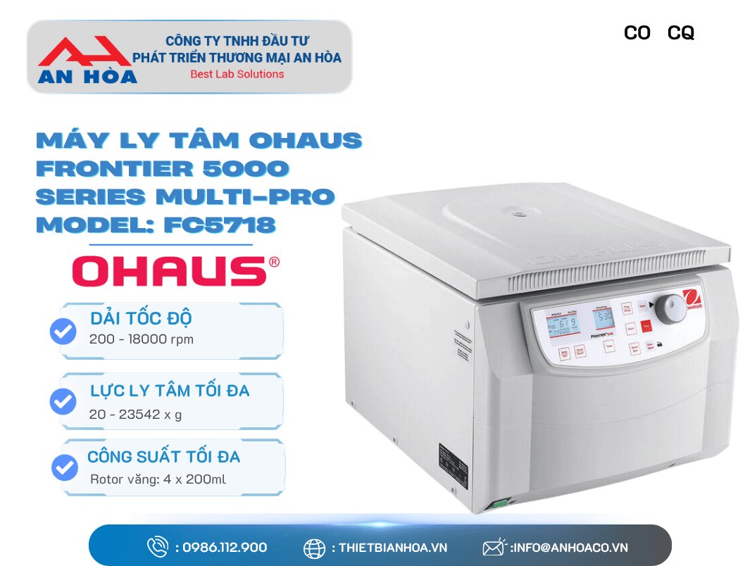Máy ly tâm đa năng FRONTIER™ 5000 SERIES Multi-pro hãng: Ohaus/Mỹ