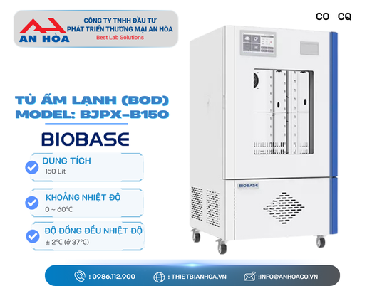 Tủ ấm lạnh (BOD) dòng BJPX-B 100, 150, 200, 250 Lít hãng: Biobase/Trung Quốc