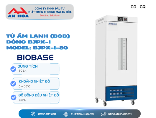 Tủ ấm lạnh (BOD) dòng BJPX-I 80, 100, 150, 200 Lít hãng: Biobase/Trung Quốc