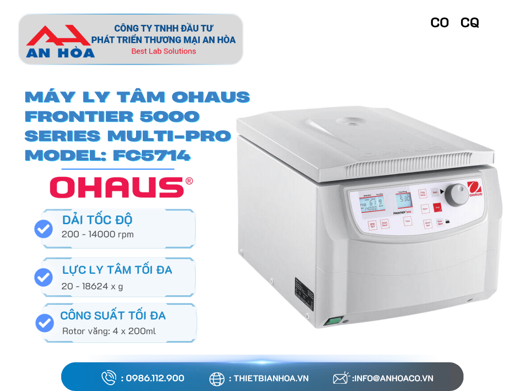 Máy ly tâm đa năng FRONTIER™ 5000 SERIES Multi-pro hãng: Ohaus/Mỹ