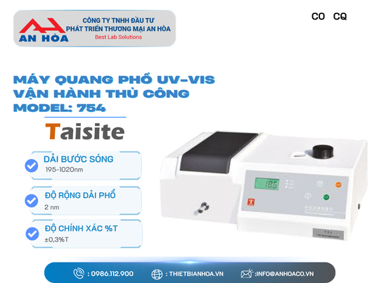 Máy quang phổ UV-VIS vận hành thủ công hãng TaisiteLab/Mỹ