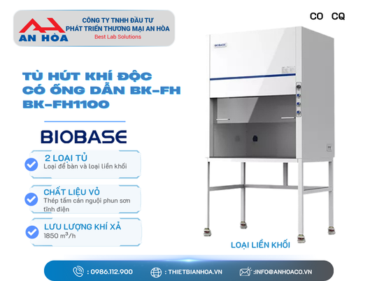 Tủ hút khí độc có ống dẫn dòng BK-FH hãng: Biobase/Trung Quốc