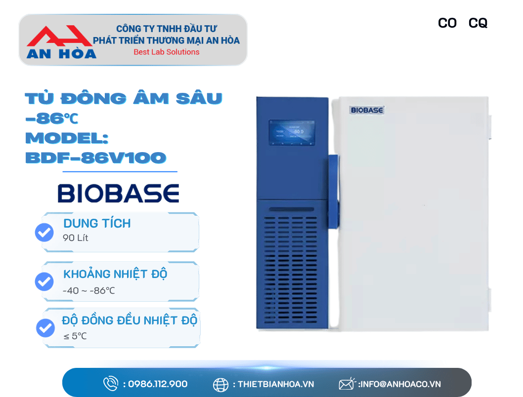 Tủ đông âm sâu-86°C dòng để gầm bàn 90L hãng: Biobase/Trung Quốc