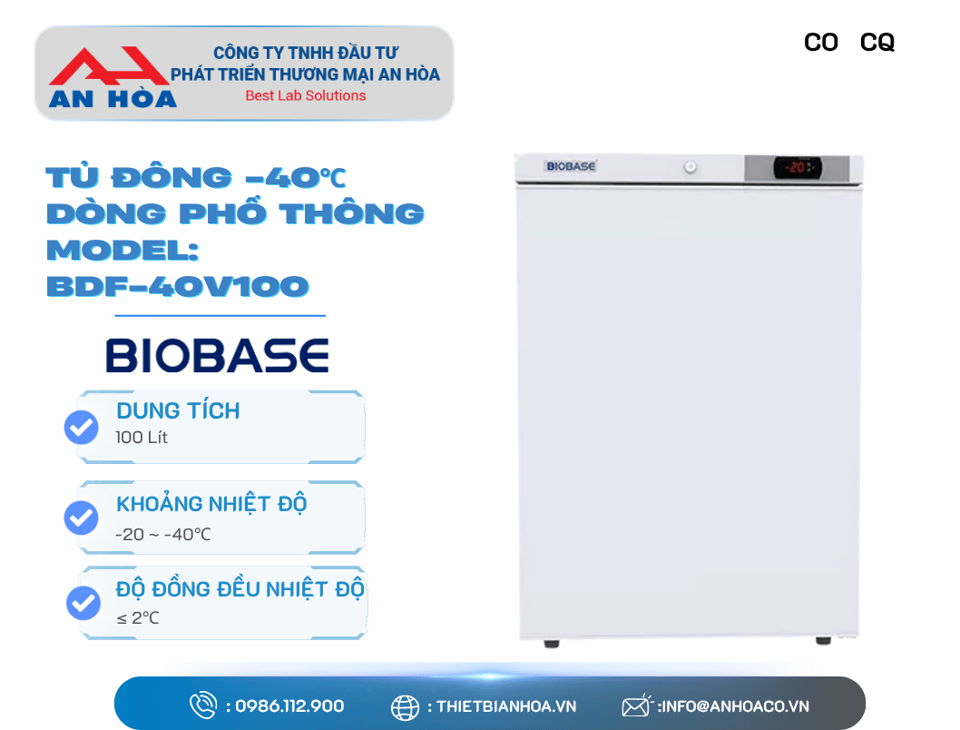 Tủ đông -40°C (dòng phổ thông) hãng: Biobase/Trung Quốc