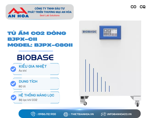 Tủ ấm CO2 dòng BJPX-CII hãng: Biobase/Trung Quốc