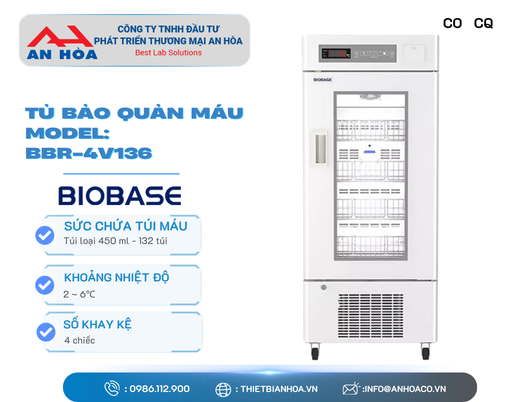 Tủ bảo quản máu dòng BBR hãng: Biobase/Trung Quốc