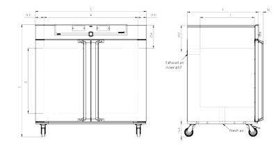 Tủ sấy đối lưu tự nhiên 449L loại UN450plus, Hãng Memmert/Đức