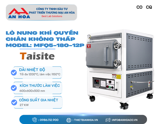 Lò nung khí quyển chân không thấp dòng MFQ5 hãng Taisitelab/Mỹ