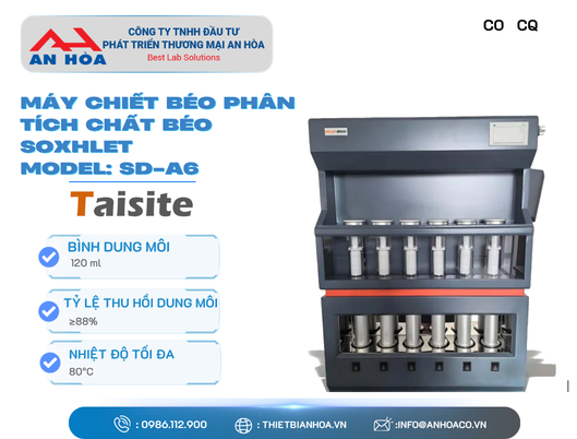 Máy chiết béo phân tích chất béo (Soxhlet) model SD-A6 hãng TaisiteLab/Mỹ