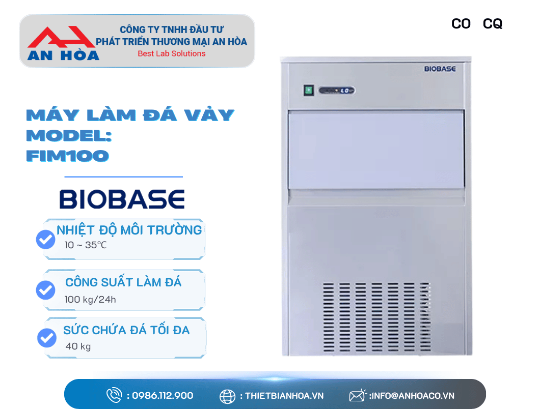 Máy làm đá vảy/đá tuyết FIM công suất 100 - 250kg hãng: Biobase/Trung Quốc