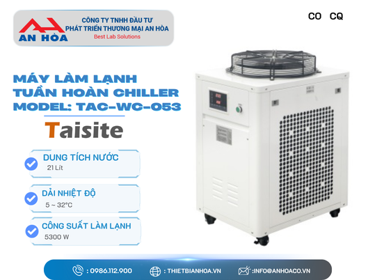 Máy làm lạnh tuần hoàn Chiller 21 lít Model TAC-WC-053 hãng TaisiteLab/Mỹ