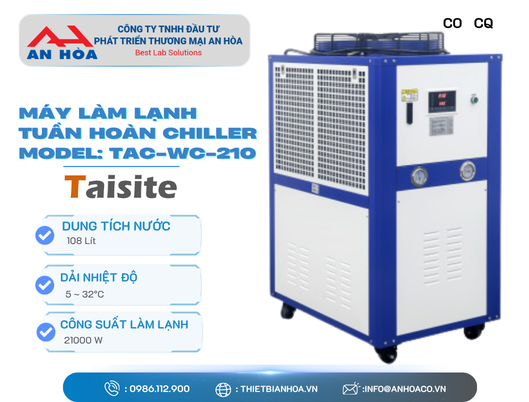 Máy làm lạnh tuần hoàn Chiller 108 lít Model TAC-WC-210 hãng TaisiteLab/Mỹ