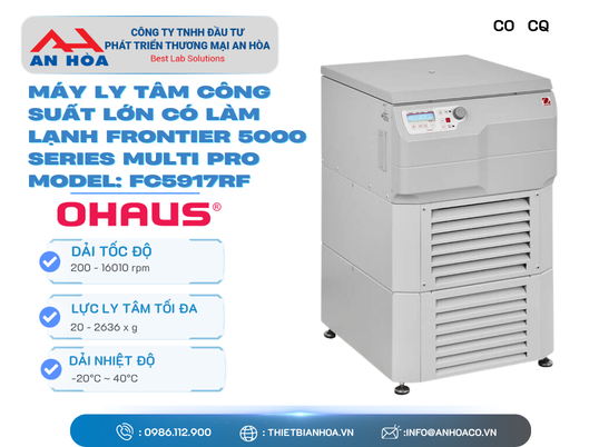 Máy ly tâm công suất lớn FRONTIER™ 5000 SERIES Multi-pro model FC5917RF hãng: Ohaus/Mỹ