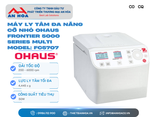 Máy ly tâm đa năng cỡ nhỏ FRONTIER™ 5000 SERIES Multi model FC5706P, FC5707 hãng: Ohaus/Mỹ