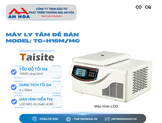 Máy ly tâm tốc độ cao để bàn dòng TC-H hãng TaisiteLab/Mỹ