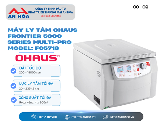 Máy ly tâm đa năng FRONTIER™ 5000 SERIES Multi-pro hãng: Ohaus/Mỹ
