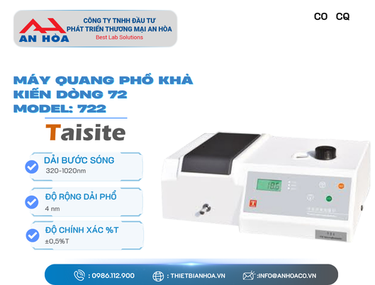 Máy quang phổ khả kiến dòng 72 vận hành thủ công hãng TaisiteLab/Mỹ