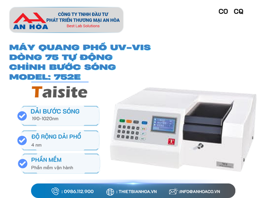 Máy quang phổ UV-VIS dòng 75 tự động chỉnh bước sóng hãng TaisiteLab/Mỹ