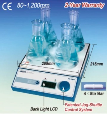 Máy khuấy từ 4 vị trí, Model: MS-MP4, Hãng: DAIHAN Scientific/Hàn Quốc